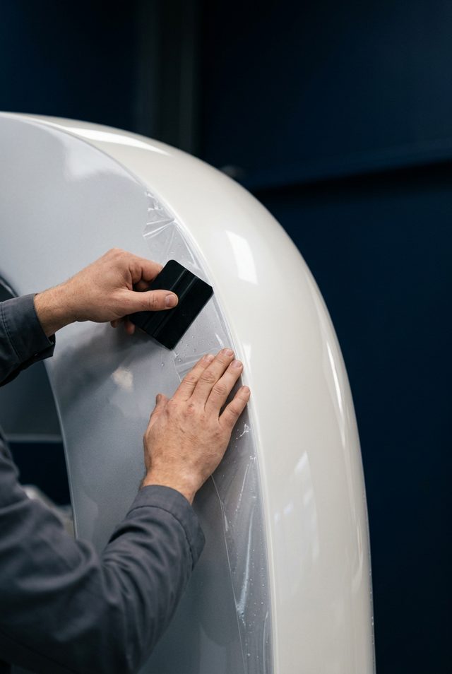 Protected hull with hydrophobic water beading